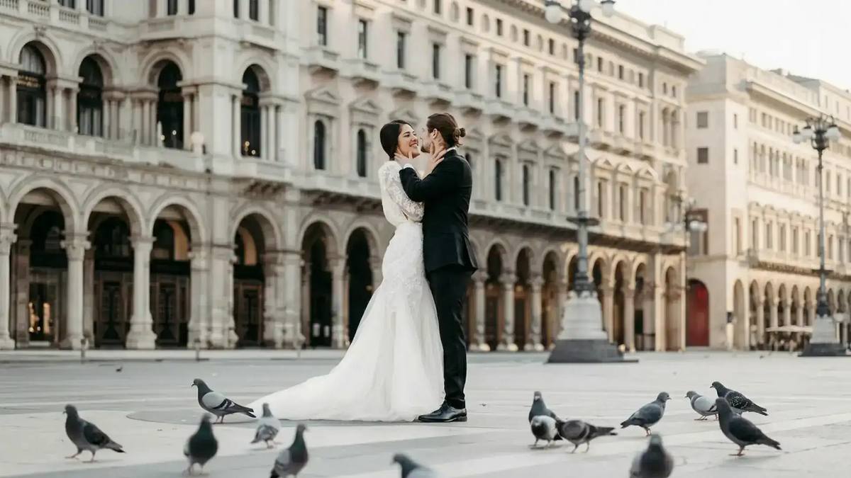 Brautpaar umarmt sich bei einer Hochzeit in der Wachau – Hochzeitsreportage von Alexander Pfeffel