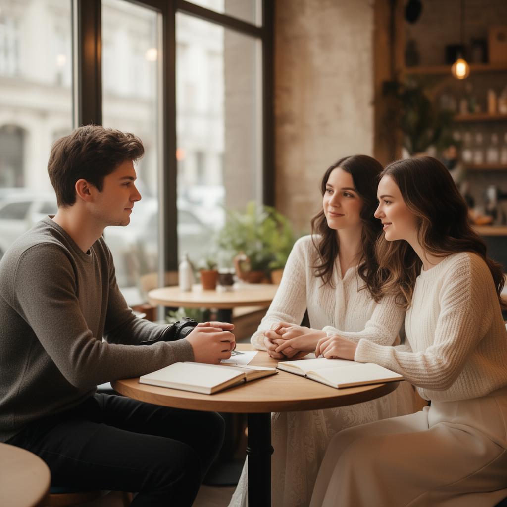 Hochzeitsfotograf im Vorgespräch mit Brautpaar